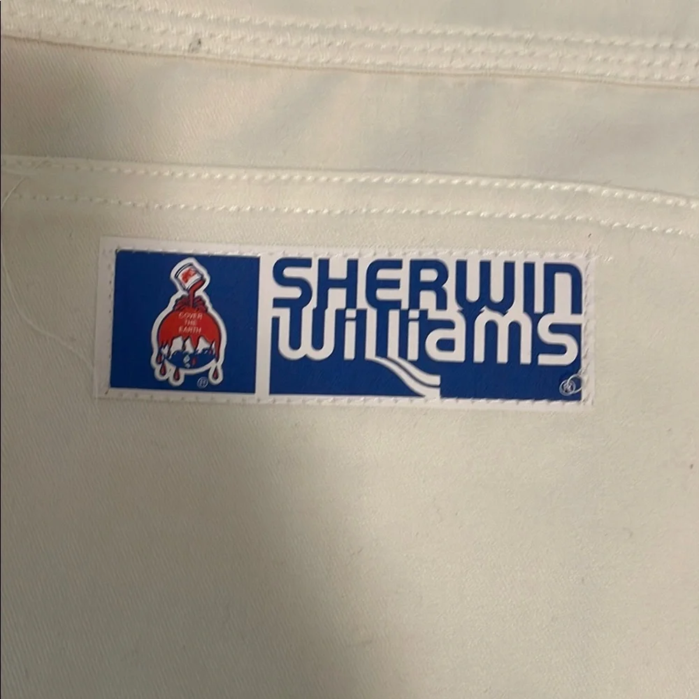 Sherwin-Williams White Work Cargo Pants new with slight flaw